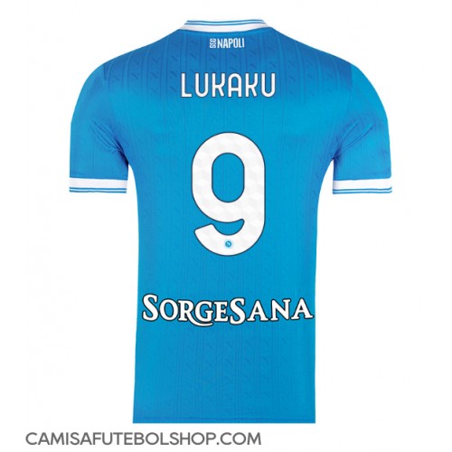 Camisa de time de futebol SSC Napoli Romelu Lukaku #9 Replicas 1º Equipamento 2025-26 Manga Curta